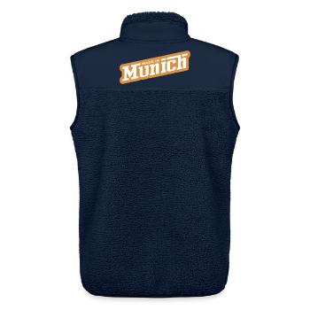 Munich - because it's your city! - Unisex Sherpa Gilet by Stanley/Stella - navy - Back - AI Model Male 178 light (178cm)