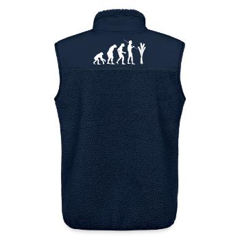 Evolution of the leek (white) - Unisex Sherpa Gilet by Stanley/Stella - navy - Back - AI Model Male 178 light (178cm)