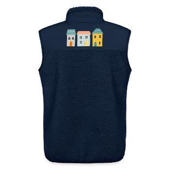 Häuser - Unisex Sherpaweste von Stanley/Stella - Navy - Hinten - AI Model Male 178 light (178cm)