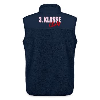 Grundschule 3. Klasse - Unisex Sherpaweste von Stanley/Stella - Navy - Hinten - AI Model Male 178 light (178cm)