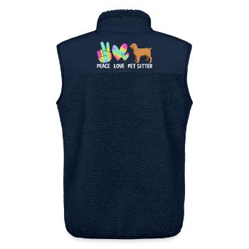 Haustier Sitter Haustiere Babysitter - Unisex Sherpaweste von Stanley/Stella - Navy - Hinten - AI Model Male 178 light (178cm)