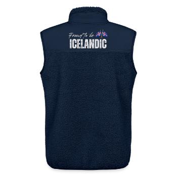 Icelandic proud, I love Iceland - Unisex Sherpa Gilet by Stanley/Stella - navy - Back - AI Model Male 178 light (178cm)