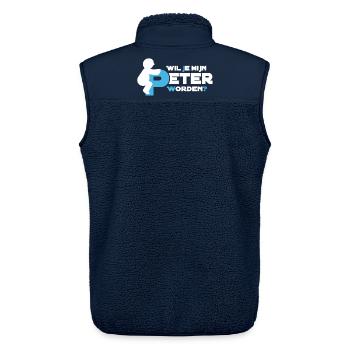Verspielte Figur Typografie - Unisex Sherpaweste von Stanley/Stella - Navy - Hinten - AI Model Male 178 light (178cm)