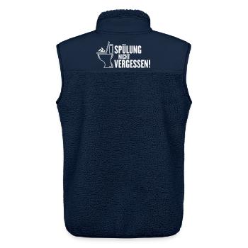 Spülung Nicht Vergessen! (Gegen Rechts / White) - Unisex Sherpaweste von Stanley/Stella - Navy - Hinten - AI Model Male 178 light (178cm)