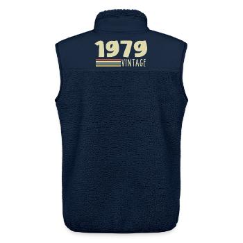 1979-Jubiläum-1979-retro-1979 - Unisex Sherpaweste von Stanley/Stella - Navy - Hinten - AI Model Male 178 light (178cm)
