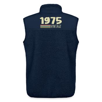 1975-Jubiläum-1975-retro-1975 - Unisex Sherpaweste von Stanley/Stella - Navy - Hinten - AI Model Male 178 light (178cm)