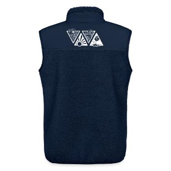 Weiße dreieckige Natur - Unisex Sherpaweste von Stanley/Stella - Navy - Hinten - AI Model Male 178 light (178cm)