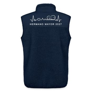 Hermano Mayor 2027 Latido del Corazón Embarazo - Unisex Sherpaweste von Stanley/Stella - Navy - Hinten - AI Model Male 178 light (178cm)