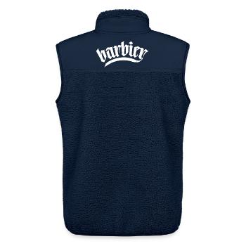 barbier haar bart barber rasieren männer barber - Unisex Sherpaweste von Stanley/Stella - Navy - Hinten - AI Model Male 178 light (178cm)
