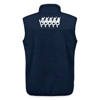 Snowboard Liebhaber - Unisex Sherpaweste von Stanley/Stella - Navy - Hinten - AI Model Male 178 light (178cm)