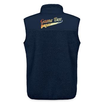 Vintage Game Developer - Unisex Sherpaweste von Stanley/Stella - Navy - Hinten - AI Model Male 178 light (178cm)