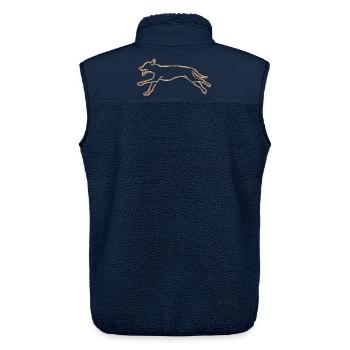 Hund Zeichnung - Unisex Sherpaweste von Stanley/Stella - Navy - Hinten - AI Model Male 178 light (178cm)