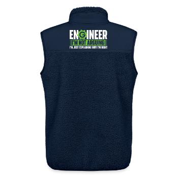Ingenieur streitet nicht, sondern erklärt nur, warum ich Recht habe - Unisex Sherpaweste von Stanley/Stella - Navy - Hinten - AI Model Male 178 light (178cm)