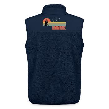Ostsee Urlaub INSEL UMMANZ Souvenier Lustig - Unisex Sherpaweste von Stanley/Stella - Navy - Hinten - AI Model Male 178 light (178cm)