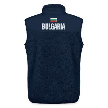 Bulgarische Flagge, bulgarischer Patriot - Unisex Sherpaweste von Stanley/Stella - Navy - Hinten - AI Model Male 178 light (178cm)