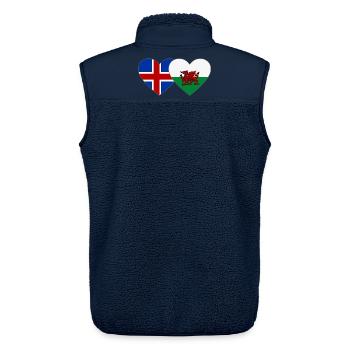 Island Wales Flagge Herz - Unisex Sherpaweste von Stanley/Stella - Navy - Hinten - AI Model Male 178 light (178cm)