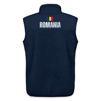 Ich liebe Rumänien, rumänischen Stolz - Unisex Sherpaweste von Stanley/Stella - Navy - Hinten - AI Model Male 178 light (178cm)