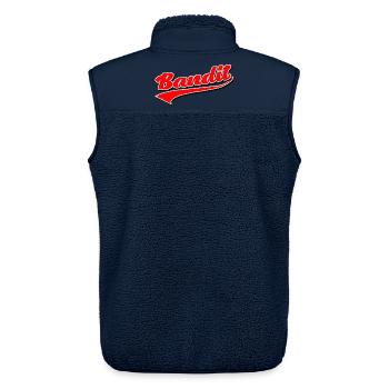 bandit dieb crime criminal aufkleber hooligan gang - Unisex Sherpaweste von Stanley/Stella - Navy - Hinten - AI Model Male 178 light (178cm)