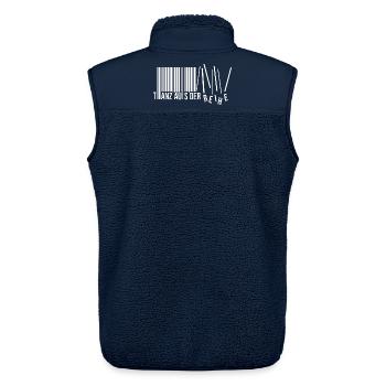 Tanz Aus Der Reihe Spruch Barcode Tänzer Geschenk - Unisex Sherpaweste von Stanley/Stella - Navy - Hinten - AI Model Male 178 light (178cm)