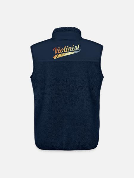 Retro Violin Player - Unisex Sherpa Gilet by Stanley/Stella - navy