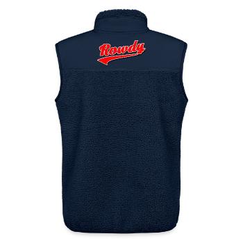 rowdy rüpel bandit gang dieb chaot bengel sohn - Unisex Sherpaweste von Stanley/Stella - Navy - Hinten - AI Model Male 178 light (178cm)