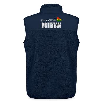 Bolivianer stolz, ich liebe Bolivien - Unisex Sherpaweste von Stanley/Stella - Navy - Hinten - AI Model Male 178 light (178cm)