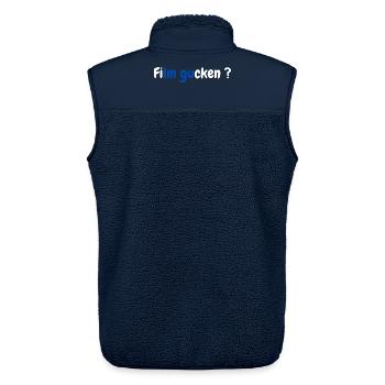 Film gucken? Bunte Kino-Typo Kollektion - Unisex Sherpaweste von Stanley/Stella - Navy - Hinten - AI Model Male 178 light (178cm)