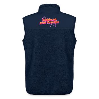 Pure pleasure of sleeping - Unisex Sherpa Gilet by Stanley/Stella - navy - Back - AI Model Male 178 light (178cm)
