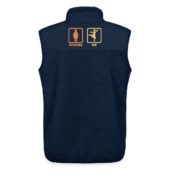 Ballett Strichfiguren - Unisex Sherpaweste von Stanley/Stella - Navy - Hinten - AI Model Male 178 light (178cm)