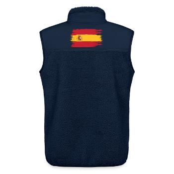 Spanische Flagge, Viva Spain, ein Symbol der Einheit - Unisex Sherpaweste von Stanley/Stella - Navy - Hinten - AI Model Male 178 light (178cm)