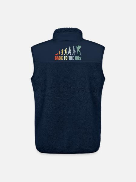 80er Jahre Mädchen Kind bis Erwachsener - Unisex Sherpaweste von Stanley/Stella - Navy