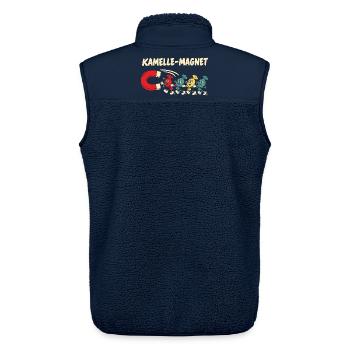 Kamelle Magnet Zoch Rosenmontag Kölner Karneval - Unisex Sherpaweste von Stanley/Stella - Navy - Hinten - AI Model Male 178 light (178cm)