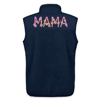 rosa Blumen für Mama - Unisex Sherpaweste von Stanley/Stella - Navy - Hinten - AI Model Male 178 light (178cm)