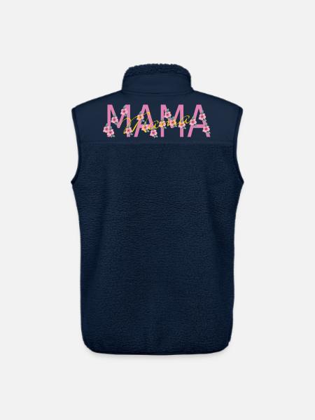 fleurs roses pour maman - Veste sans manches sherpa unisexe Stanley/Stella - marine