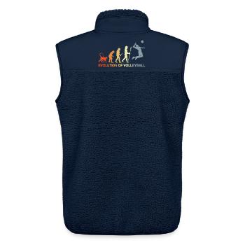 Evolution eines Volleyballspielers - Unisex Sherpaweste von Stanley/Stella - Navy - Hinten - AI Model Male 178 light (178cm)