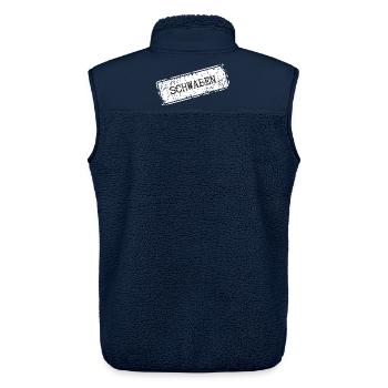 Swabia City Name Design - Unisex Sherpa Gilet by Stanley/Stella - navy - Back - AI Model Male 178 light (178cm)
