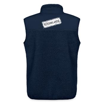 Netherlands Travel motif in vintage look - Unisex Sherpa Gilet by Stanley/Stella - navy - Back - AI Model Male 178 light (178cm)