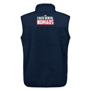 Ich hasse Mietnomaden - Unisex Sherpaweste von Stanley/Stella - Navy - Hinten - AI Model Male 178 light (178cm)