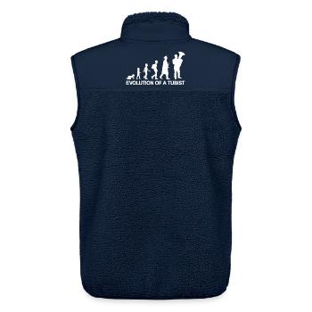 Development from child to tuba player - Unisex Sherpa Gilet by Stanley/Stella - navy - Back - AI Model Male 178 light (178cm)