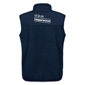 I am the Superlative / Statement / Saying - Unisex Sherpa Gilet by Stanley/Stella - navy - Back - AI Model Male 178 light (178cm)