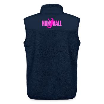 Handball - Unisex Sherpaweste von Stanley/Stella - Navy - Hinten - AI Model Male 178 light (178cm)