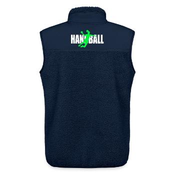 Handball - Unisex Sherpaweste von Stanley/Stella - Navy - Hinten - AI Model Male 178 light (178cm)