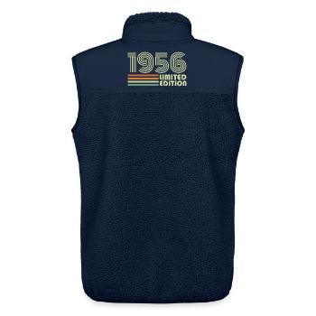Vintage 1956 Retro 1956 Birthday Gift - Unisex Sherpa Gilet by Stanley/Stella - navy - Back - AI Model Male 178 light (178cm)