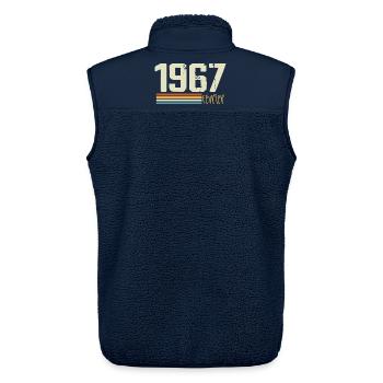 Februar 1967 – Februar 1967 Jubiläum 1967 - Unisex Sherpaweste von Stanley/Stella - Navy - Hinten - AI Model Male 178 light (178cm)