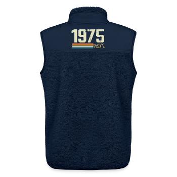 Vintage March 1975 - Unisex Sherpa Gilet by Stanley/Stella - navy - Back - AI Model Male 178 light (178cm)