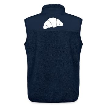 Weißes Croissant T-shirt Geschenkidee für Bäcker  - Unisex Sherpaweste von Stanley/Stella - Navy - Hinten - AI Model Male 178 light (178cm)