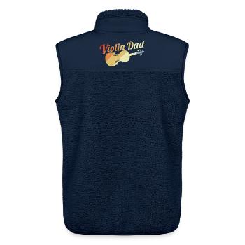 Violinist Dad - Unisex Sherpa Gilet by Stanley/Stella - navy - Back - AI Model Male 178 light (178cm)