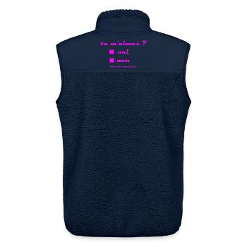 tu_m-loved - Unisex Sherpa Gilet by Stanley/Stella - navy - Back - AI Model Male 178 light (178cm)