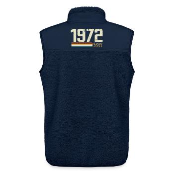 Février 1972 - Février 1972 Anniversaire 1972 - Veste sans manches sherpa unisexe Stanley/Stella - marine - Dos - AI Model Male 178 light (178cm)