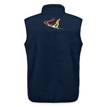 Lustige Skifahrer Zeichnung - Unisex Sherpaweste von Stanley/Stella - Navy - Hinten - AI Model Male 178 light (178cm)